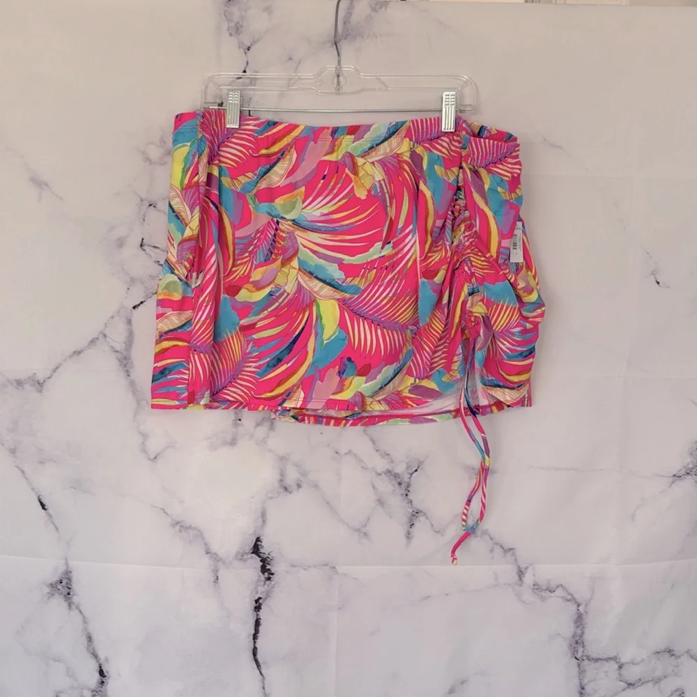 torrid Pink Multi Swirl Swim Skirt